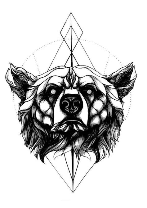 25 Marvelous Tattoo Drawings Ideas To Practice In 2022 Geometric Bear