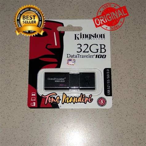 Jual Flash Disk Kingston 32 Gb Data Traveler 100 G3 Usb 30 Di Lapak