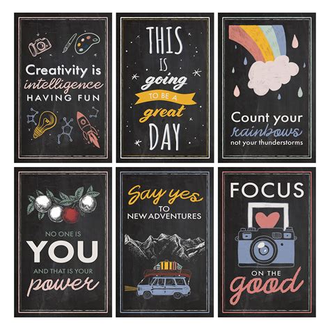 Diversebee Inspirational Wall Art Posters Positive Quotes Office Wall Decor Motivational