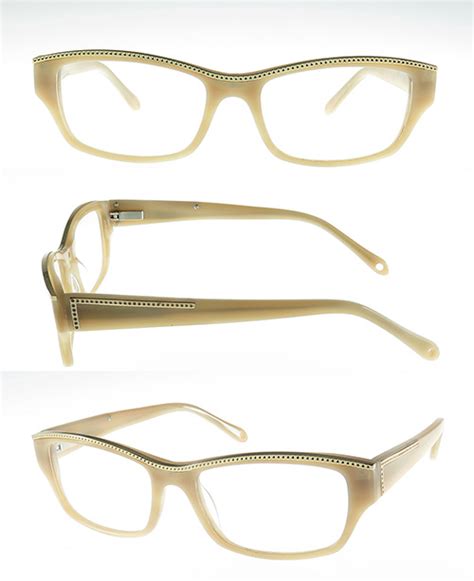 High Quality Acetate Optical Frame With Metal Decoration For Woman