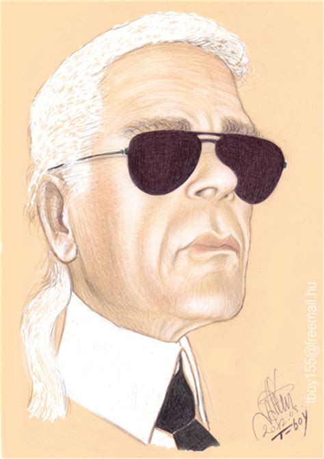 Karl Lagerfeld By T Boy Famous People Cartoon Toonpool