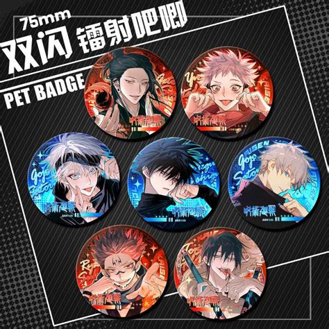 Styles Anime Jujutsu Kaisen Cosplay Backpack Badges Gojou Satoru