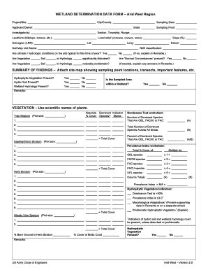 Fillable Online Ecy Wa Arid West Region Data Form Fillable Fax Email