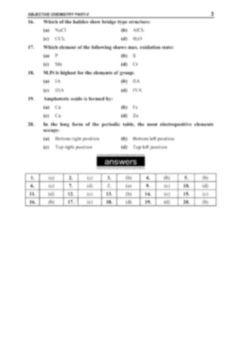 Solution Mcqs Chemistry Periodic Classification Elements Studypool