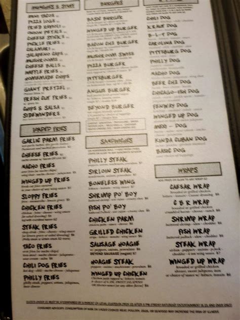 Menu At The Burg Bar And Grill West Pittsburg