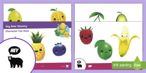 FREE! - Hey Bear Sensory Characters | Cut-Outs | Twinkl Resources