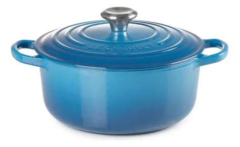 Panela Redonda Le Creuset Cm Signature Cor Azul Marseille Mercadolivre