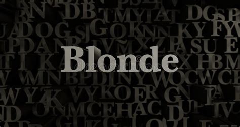 Blonde Word Stock Vector Illustration Of Attractive 19434982