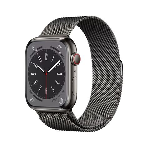 Apple Watch Series 8 GPS + Cellular, 45mm, Stainless Steel, Milanese ...