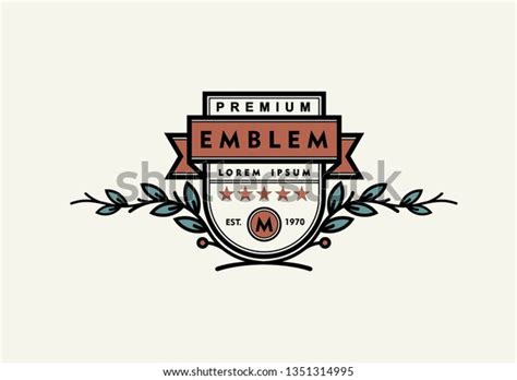 Premium Monogram Template Your Emblems Logos Stock Vector Royalty Free