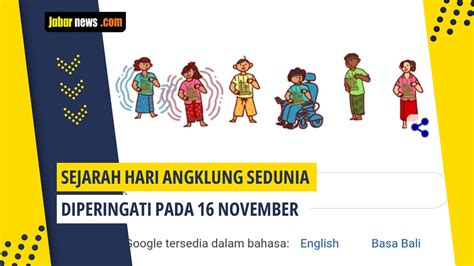 Sejarah Hari Angklung Sedunia Diperingati Pada November Video