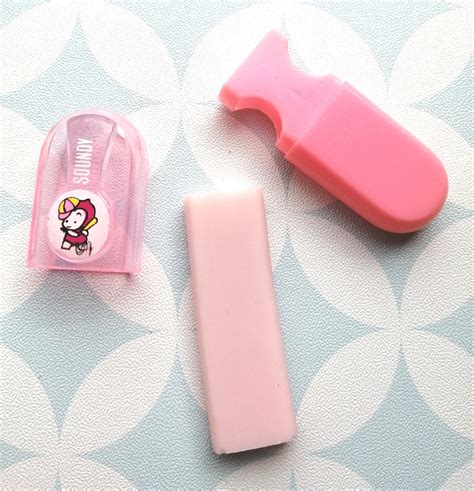 80s Vintage Eraser Gomme Soundy Pink Plastic Case Etsy