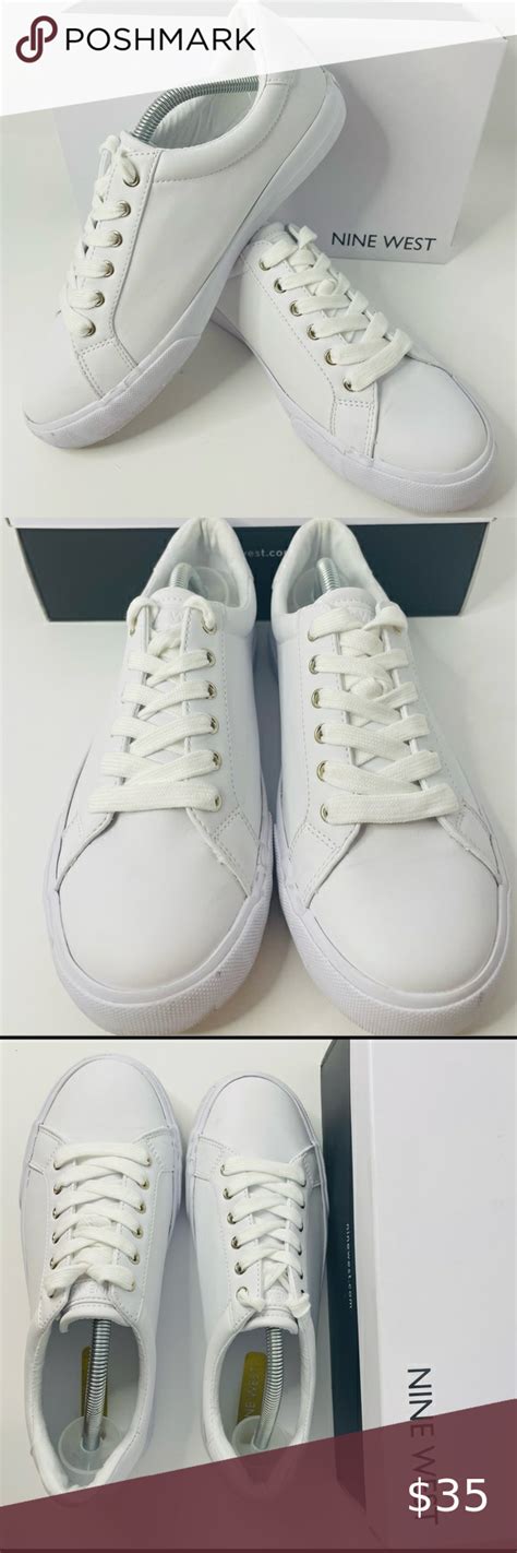 Nine West Layna Women S White Sneakers Size M White Sneakers Nine