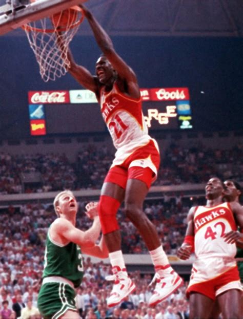 Dominique Wilkins Dunk On Larry Bird