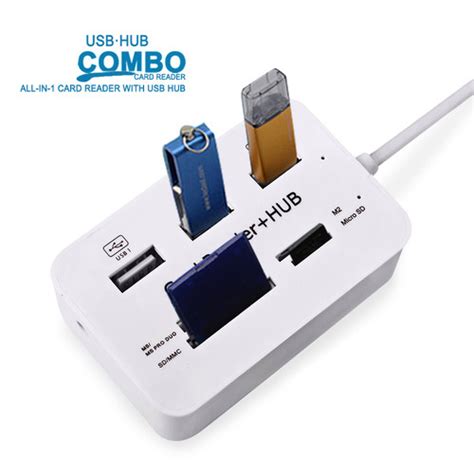 Jual USB Hub Combo Card Reader 3 USB 2 0 SD TF M2 MSDuo Port Kota