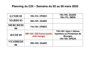 Calam O Planning Cdi