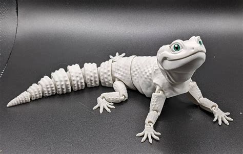 Leopard Gecko 3d Printed Articulated Desktop Pet By Matmire Etsy Uk