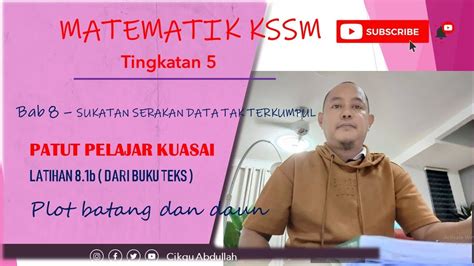 MATEMATIK SPM Plot Batang Dan Daun Latihan8 1b CIKGU ABDULLAH YouTube