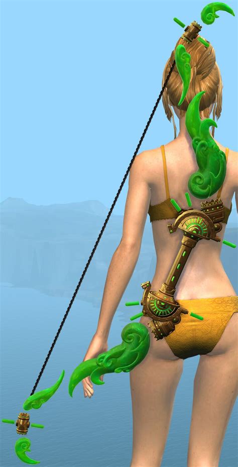 Jade Tech Short Bow Skin Guild Wars Wiki Gw W