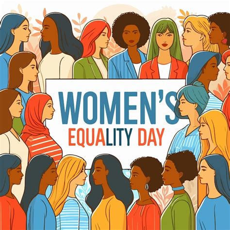 Womens Equality Day Background Holiday Celebrating Vector Banner Social