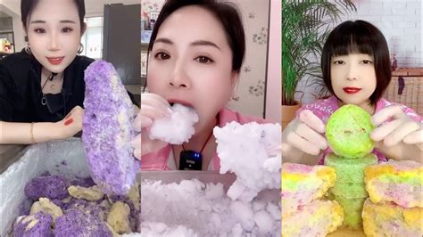 ASMR FREEZER FROST MUKBANG EATING WHITE ICE SHAVED ICE ICE EATING