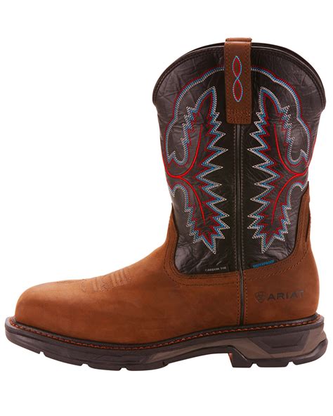 Ariat Mens Dark Brown Workhog Xt H20 Boots Carbon Toe Boot Barn