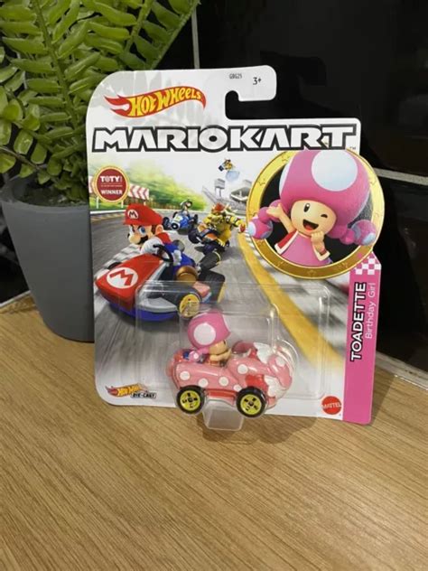 Hot Wheels Mario Kart Toadette Birthday Kart New Factory Sealed Very Rare Picclick Uk