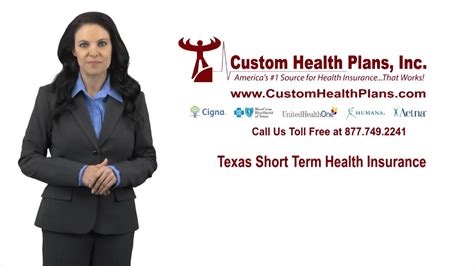 Texas Short Term Health Insurance Plans Custom Health Plans Inc Youtube