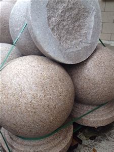 G Granite Parking Stone Garden Granite Stone Ball G Rusty Yellow