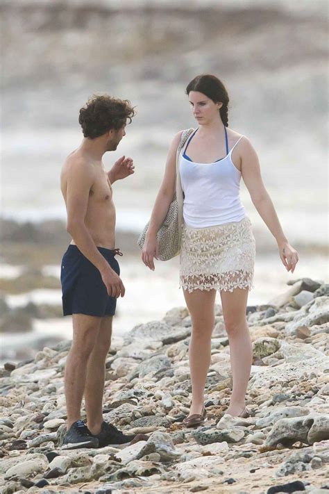 Lana Del Rey and Boyfriend Francesco Carrozzini at a Beach in St Barts ...