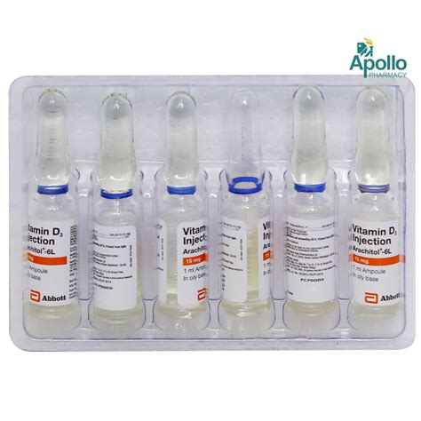 Arachitol 6l Injection 6x1 Ml Uses Side Effects Price Apollo Pharmacy