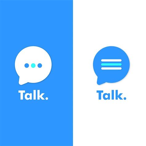 Plantilla de diseño de logotipo de chat y conversación creativa moderna