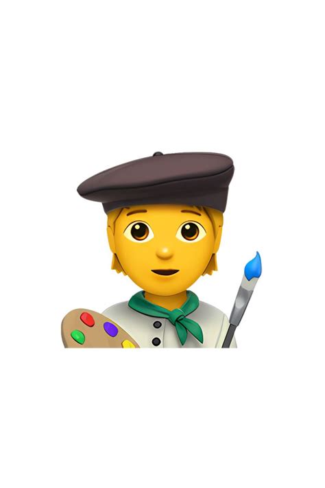 a cartoon character holding a paintbrush and wearing a hat