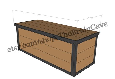 Outdoor Storage Bench Woodworking Plans - Etsy