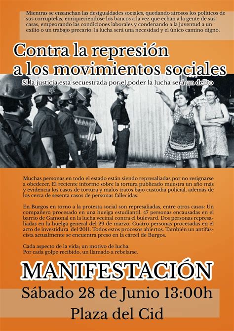 Burgosdijital 28 de junio Manifestación contra la represión a los