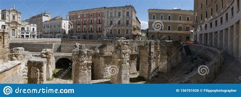 Lecce St Oronzo Square Stock Photo Image Of Church 156701026