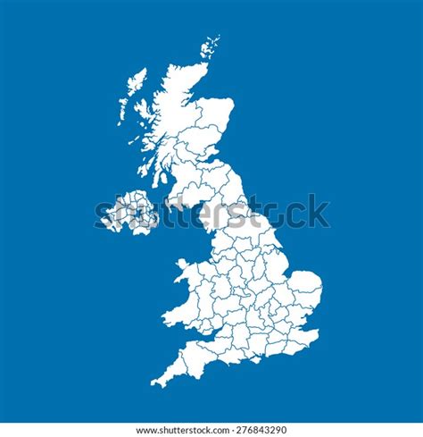 Map United Kingdom Stock Vector Royalty Free 276843290 Shutterstock