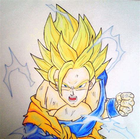 How To Draw Goku Super Saiyan For Beginners Step By Step Off