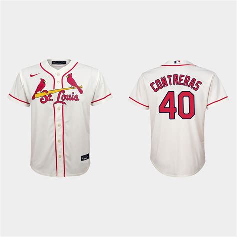 Youth St. Louis Cardinals Willson Contreras Cream Replica Jersey - MLB Jersey Store