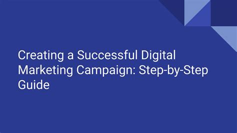 Creating A Successful Digital Marketing Campaign Pdf Free Download