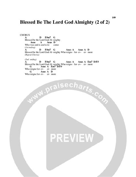 Blessed Be The Lord God Almighty Chords PDF (Michael Neale) - PraiseCharts