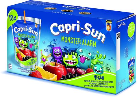 Capri Sun Monster Alarm 4 Packs Of 10 X 200 Ml Amazon Co Uk Grocery