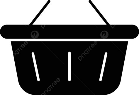 Cesta De Compras Negro Glifo Icono Producto Web Tienda Vector Png