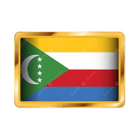 Comoros Square Badge Flag Vector, Comoros, Comoros Flag, Comoros ...