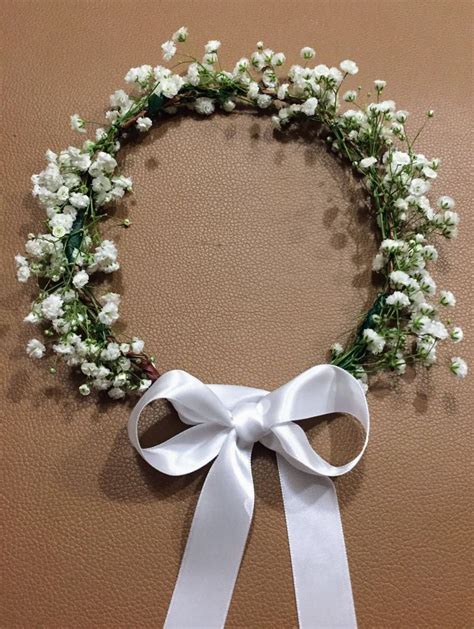 Flower Hair Piece Crown Made With Real Baby S Breath And Etsy In