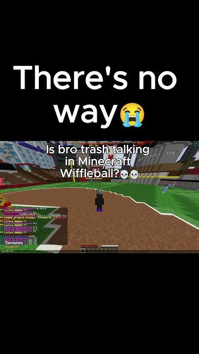 Is Bro Trash Talking In Minecraft Wiffleball😭😭 Youtube