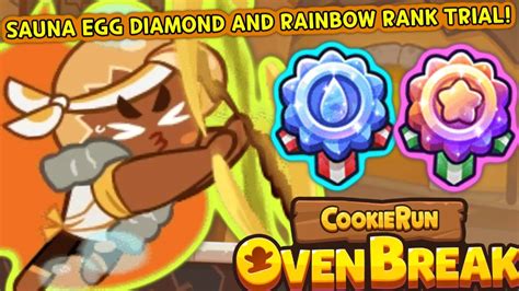 SAUNA EGG COOKIE DIAMOND AND RAINBOW RANK TRIAL Cookie Run OvenBreak