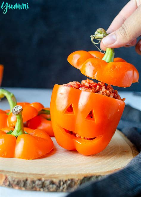 Halloween Stuffed Peppers Jack O Lanterns Easy Recipes By Its Yummi