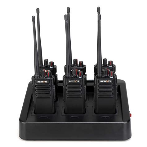 Pack Retevis Rt Walkie Talkie With Six Way Charger