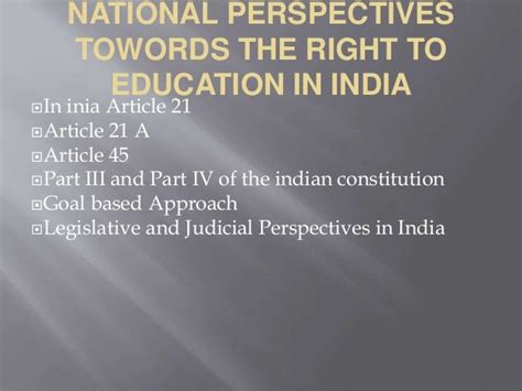 Right To Education Act 2009 Ppt Prepared By Rajashree J Jawale